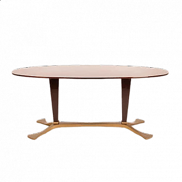 Tavolo in piuma di mogano di Fulvio Brembilla per RB Design, anni '50