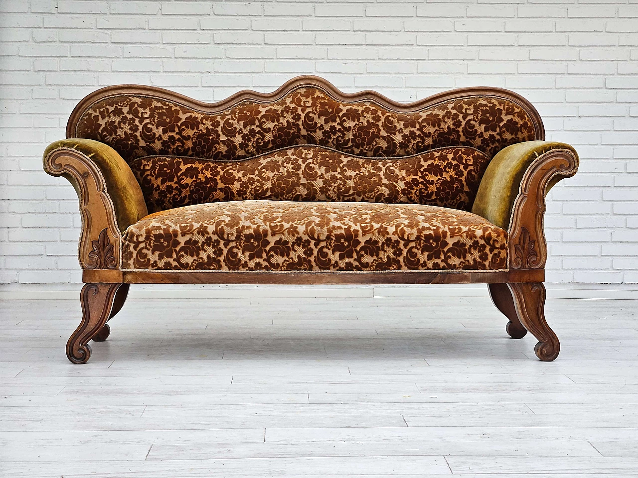 Danish two-seater ash wood sofa, 1930s 1