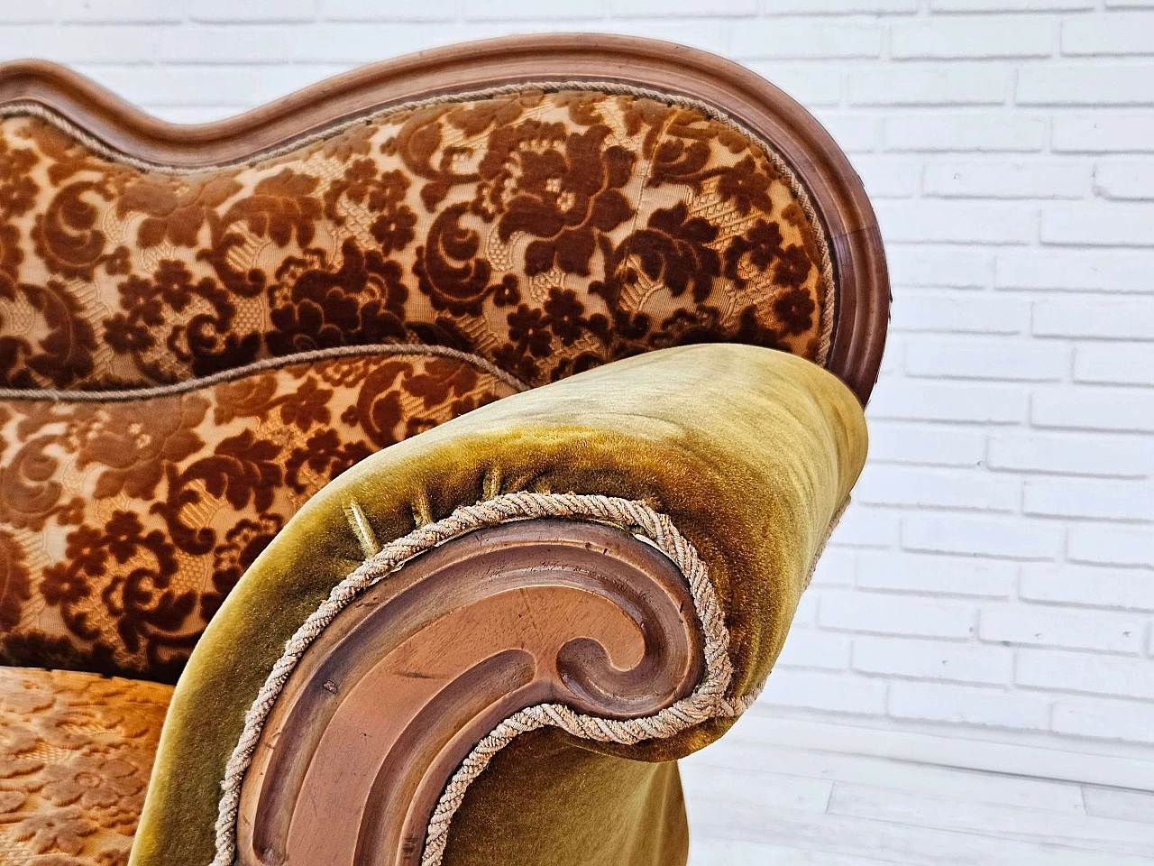 Danish two-seater ash wood sofa, 1930s 3