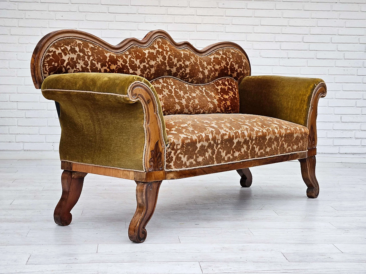 Danish two-seater ash wood sofa, 1930s 5