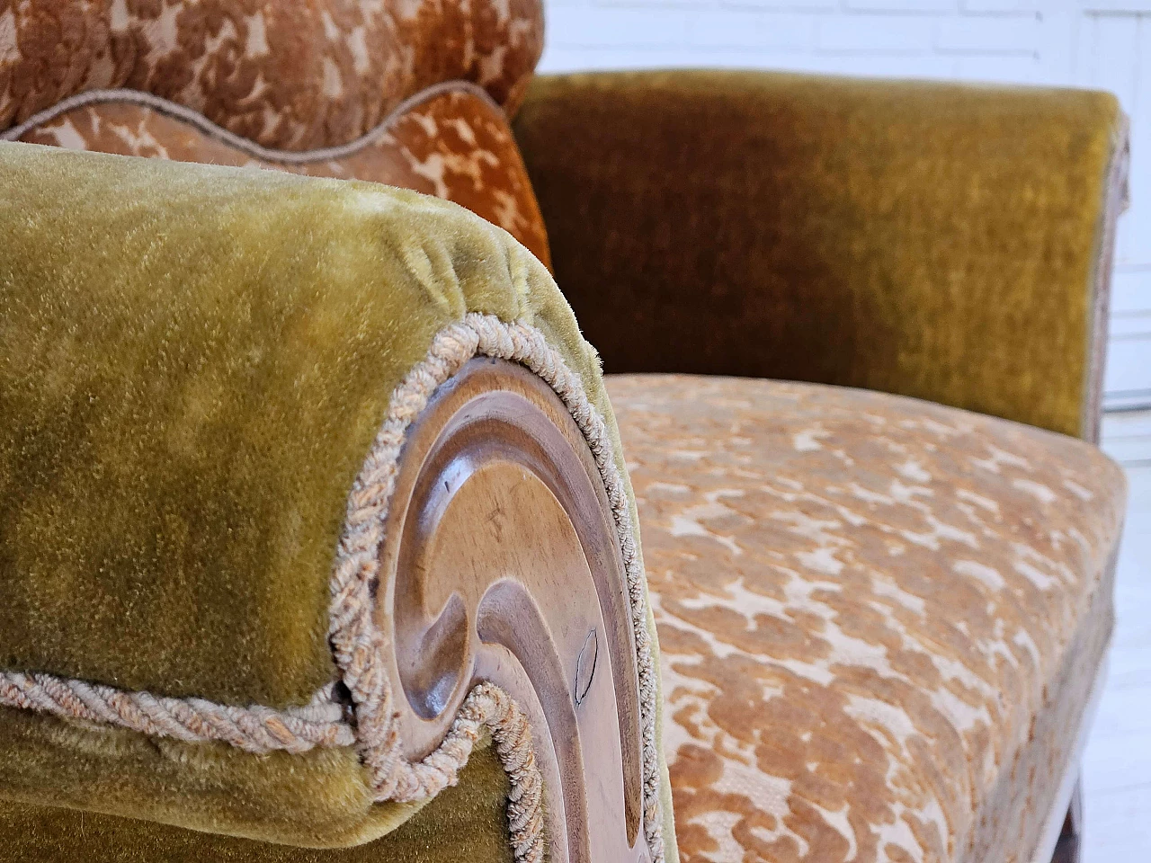 Danish two-seater ash wood sofa, 1930s 7