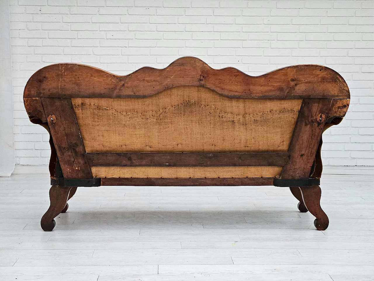 Danish two-seater ash wood sofa, 1930s 13