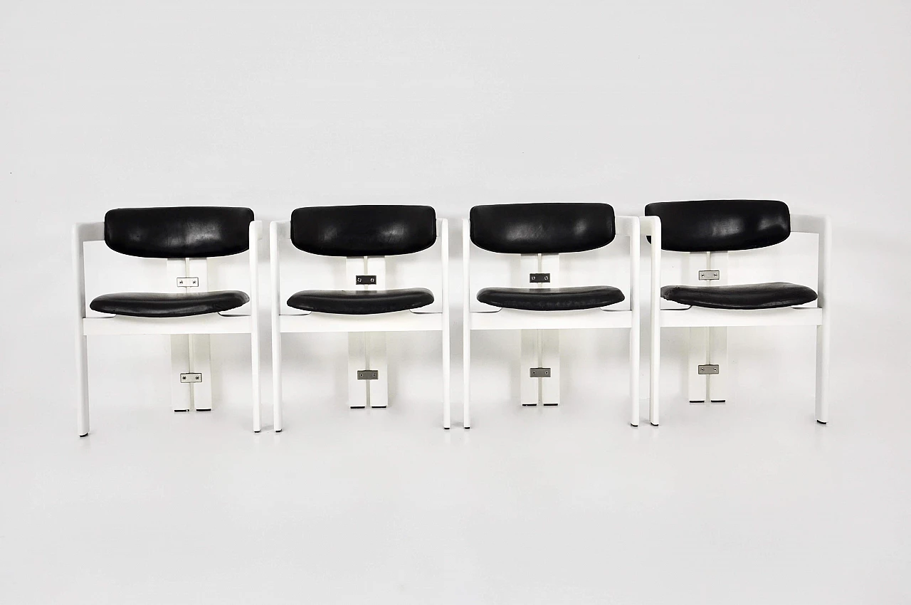 4 Pamplona dining chairs by Augusto Savini for Pozzi, 1960s 1