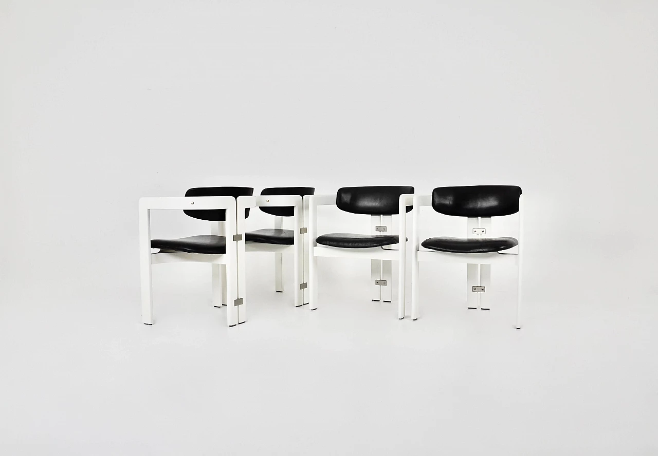 4 Pamplona dining chairs by Augusto Savini for Pozzi, 1960s 5