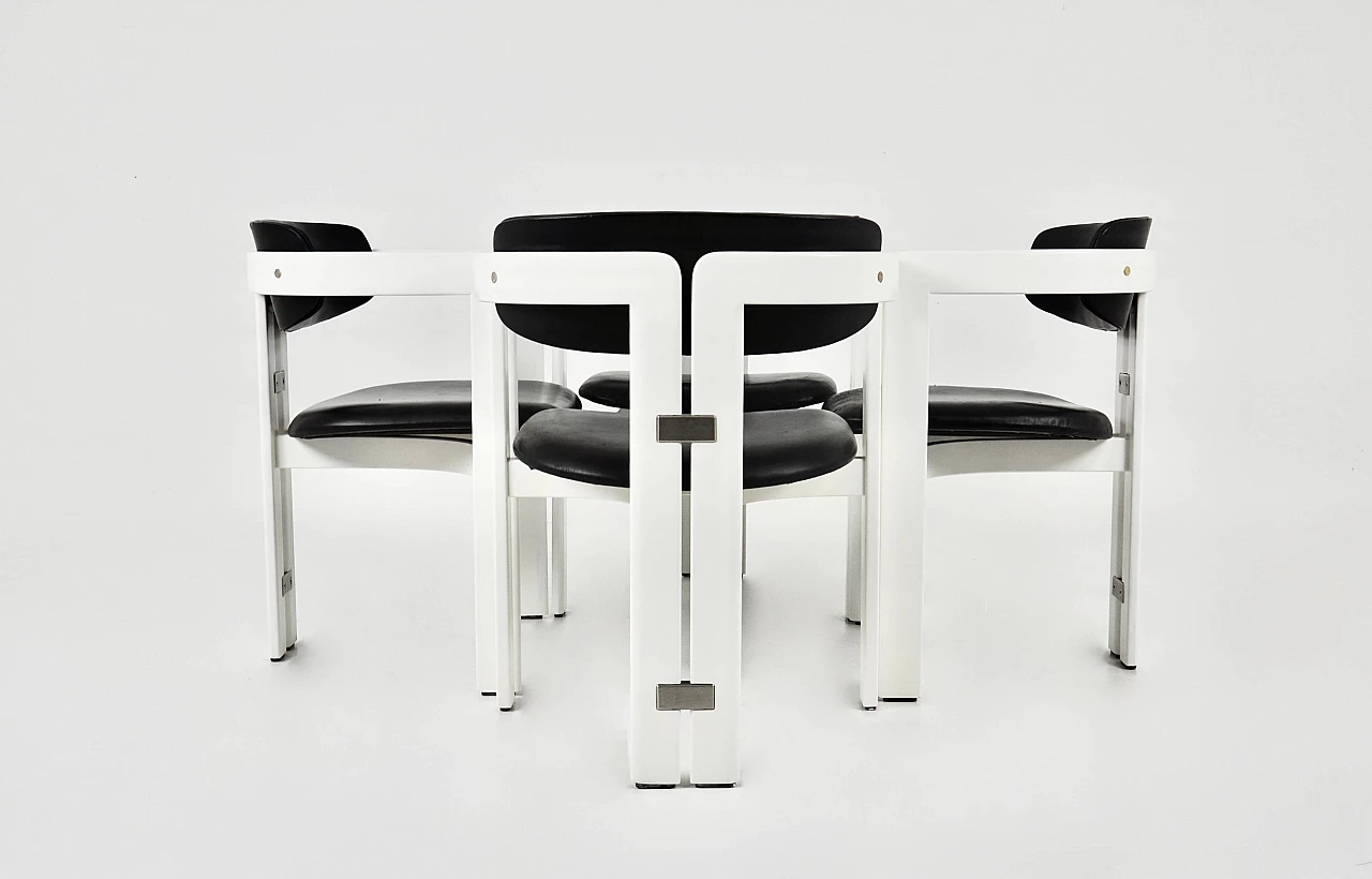 4 Pamplona dining chairs by Augusto Savini for Pozzi, 1960s 9