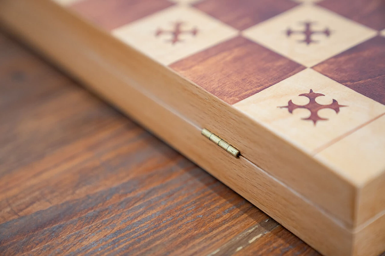 Beech wood chessboard, 1950s 8