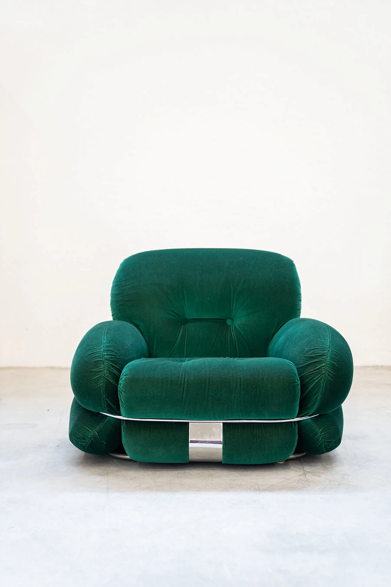 Coppia di poltrone e divano a tre posti Okay di Adriano Piazzesi per 3D, anni '70 1