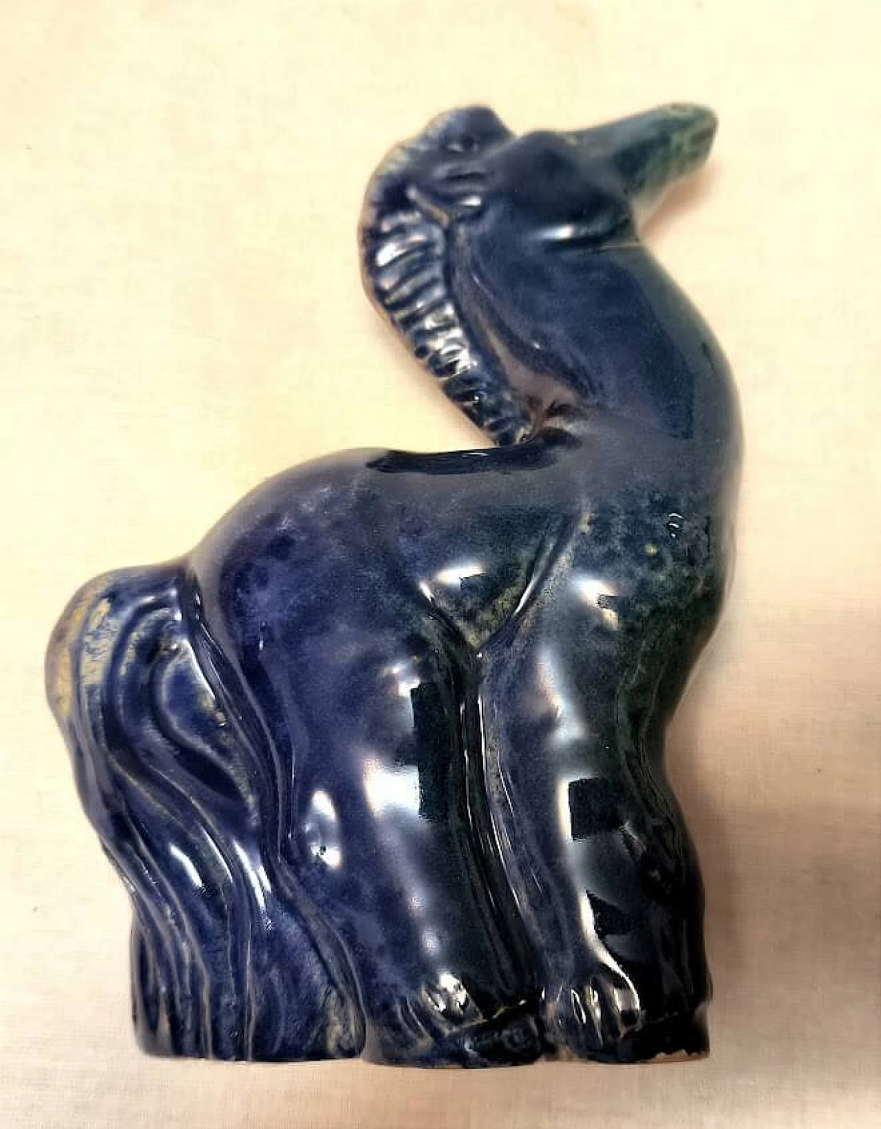 Scultura di cavallo in ceramica di Ceramiche Minghetti, anni '50 4