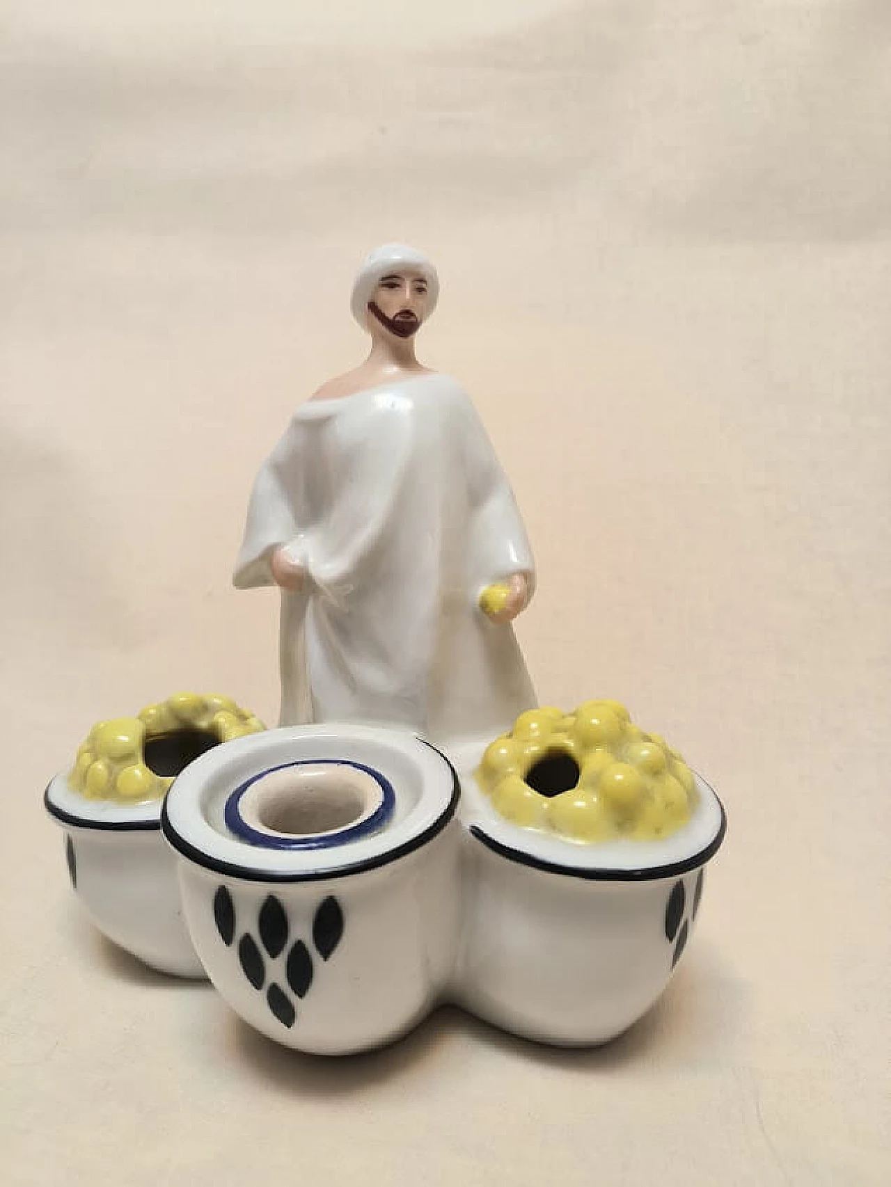 CALAMAIO "Arabo al Mercato" in porcellana LIMOGES, anni '30 5