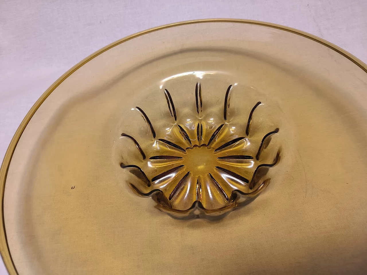 Decorative blown Murano glass plate, 1950s 1