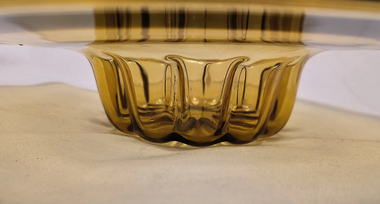 GRANDE PIATTO decorativo in vetro soffiato di MURANO , anni '50 4