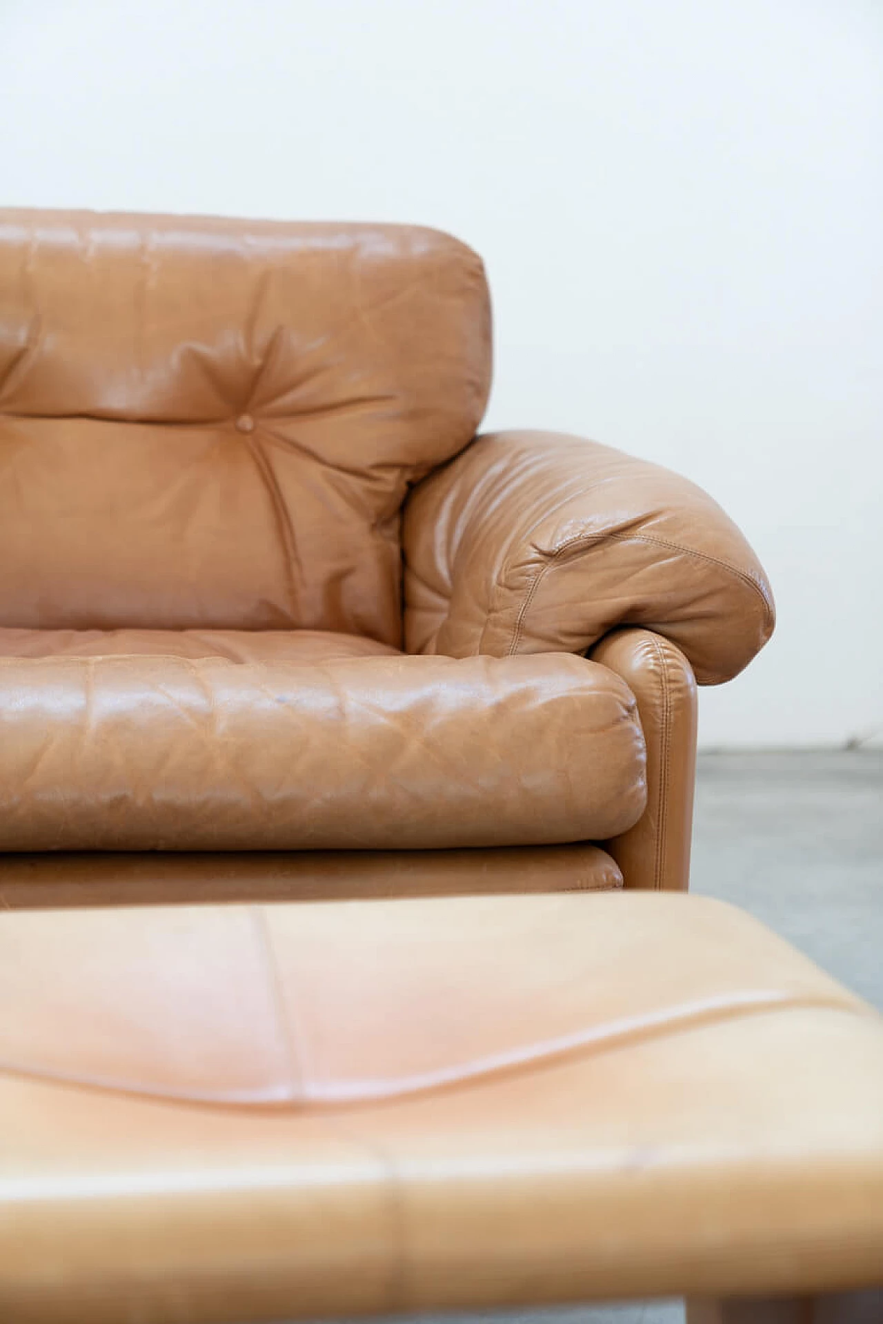 Coppia di poltrone Coronado con pouf di Afra e Tobia Scarpa per B&B Italia, anni '70 11