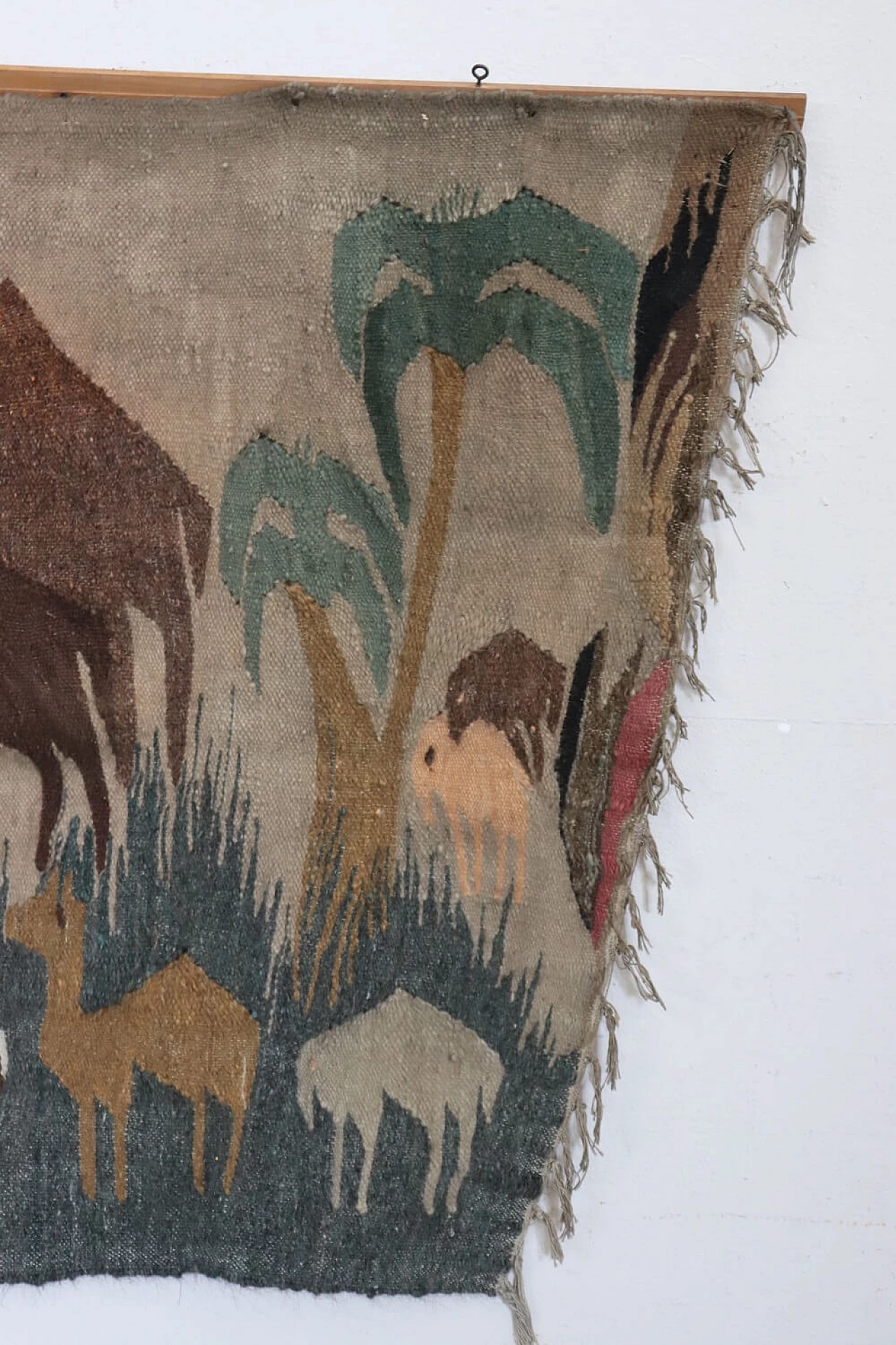 Tappeto da parete egiziano in lana, anni '50 5