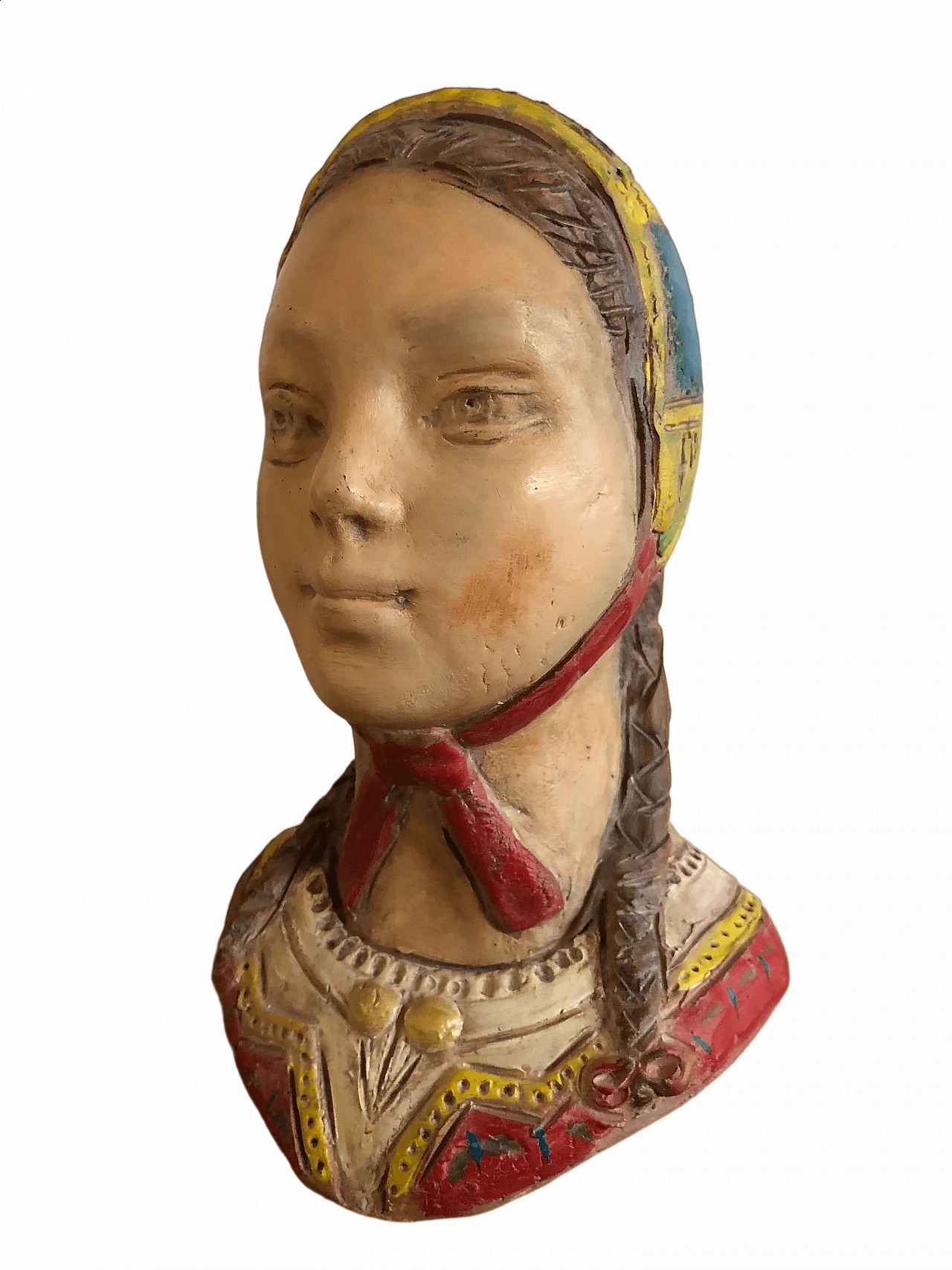 Claudio Pulli, testa di bambina di Desulo, scultura in terracotta, anni '40 6