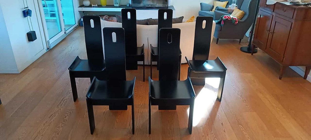 6 Sedie in legno di Eduardo Landi, 1973 7