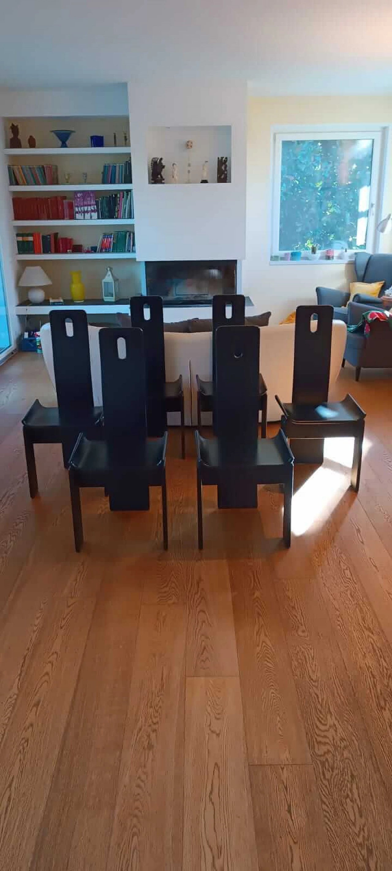 6 Sedie in legno di Eduardo Landi, 1973 8