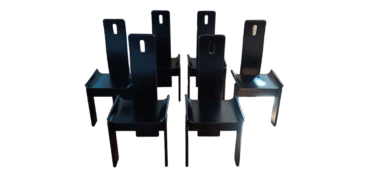 6 Sedie in legno di Eduardo Landi, 1973 14