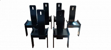 6 Sedie in legno di Eduardo Landi, 1973