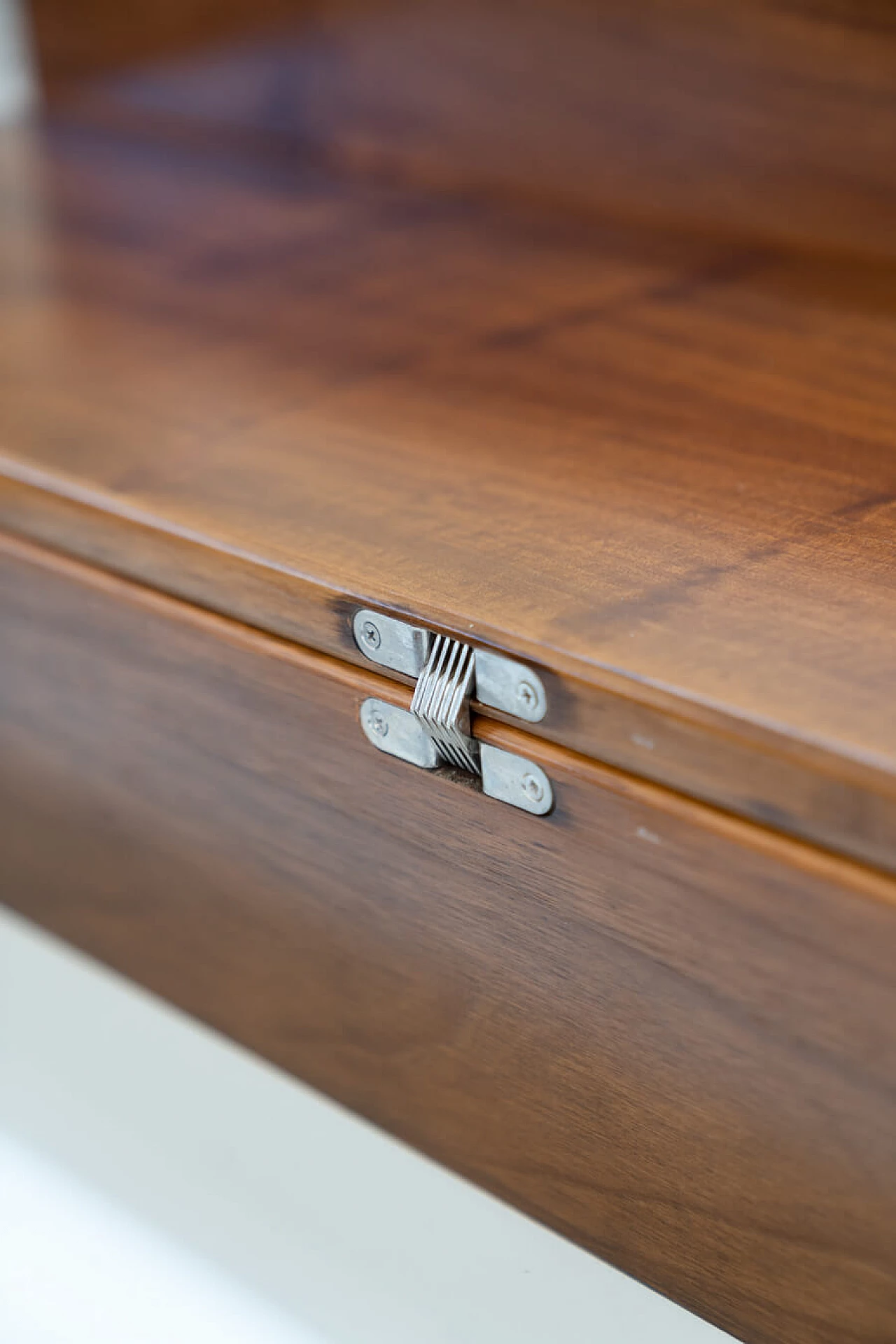 Walnut coffee table with compartment by Giovanni Michelucci, 1970s 7