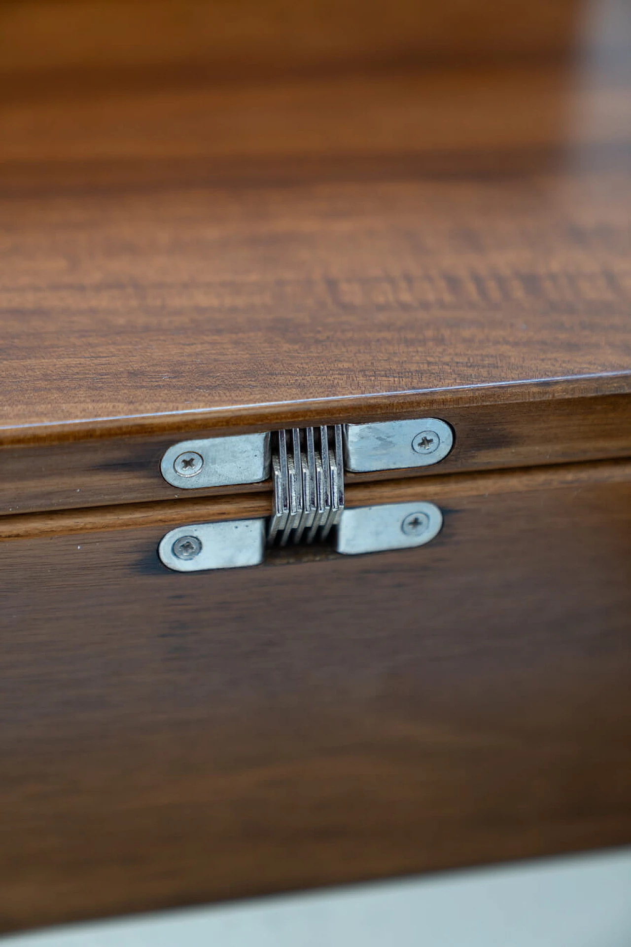 Walnut coffee table with compartment by Giovanni Michelucci, 1970s 8