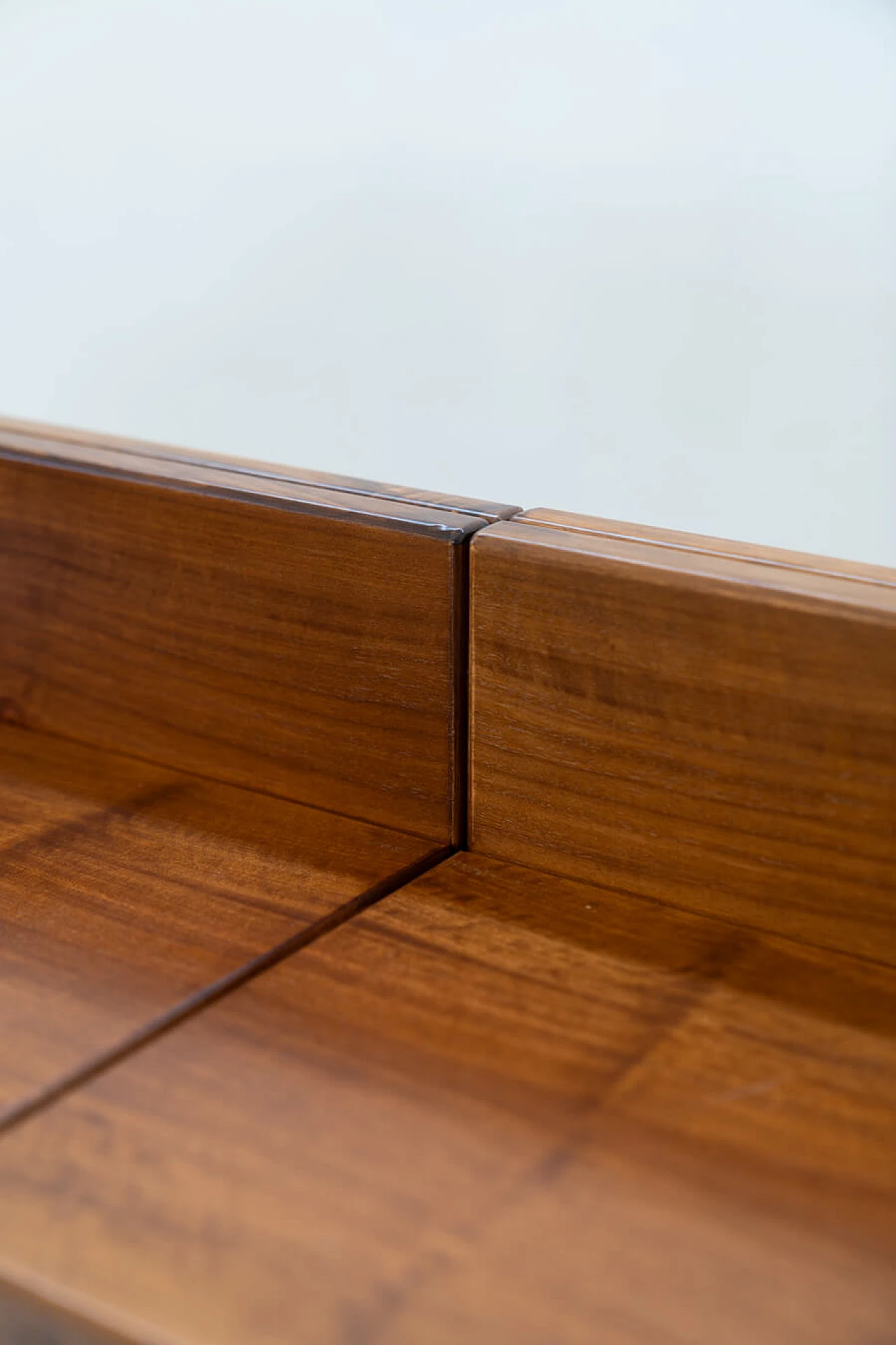 Walnut coffee table with compartment by Giovanni Michelucci, 1970s 9