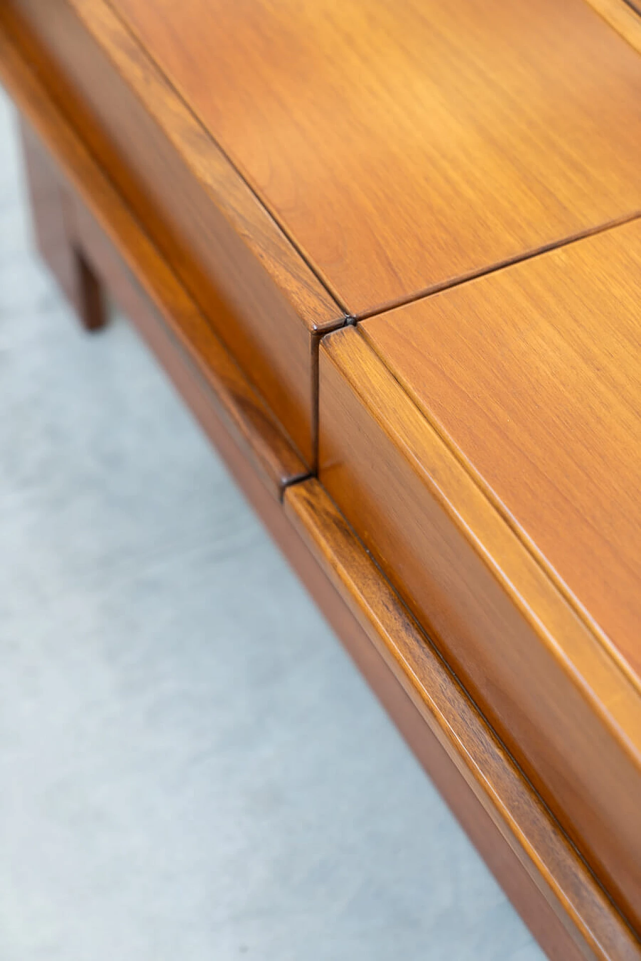 Walnut coffee table with compartment by Giovanni Michelucci, 1970s 13