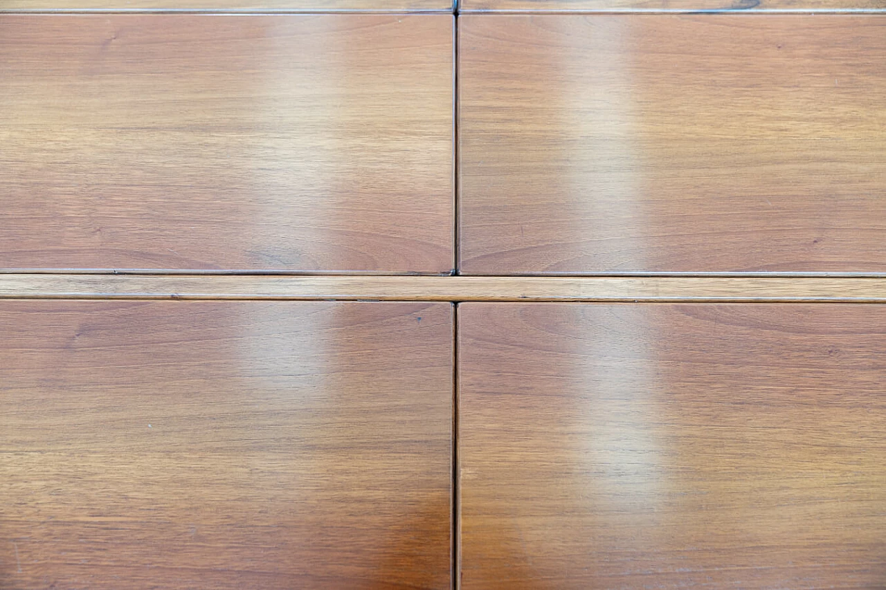 Walnut coffee table with compartment by Giovanni Michelucci, 1970s 14