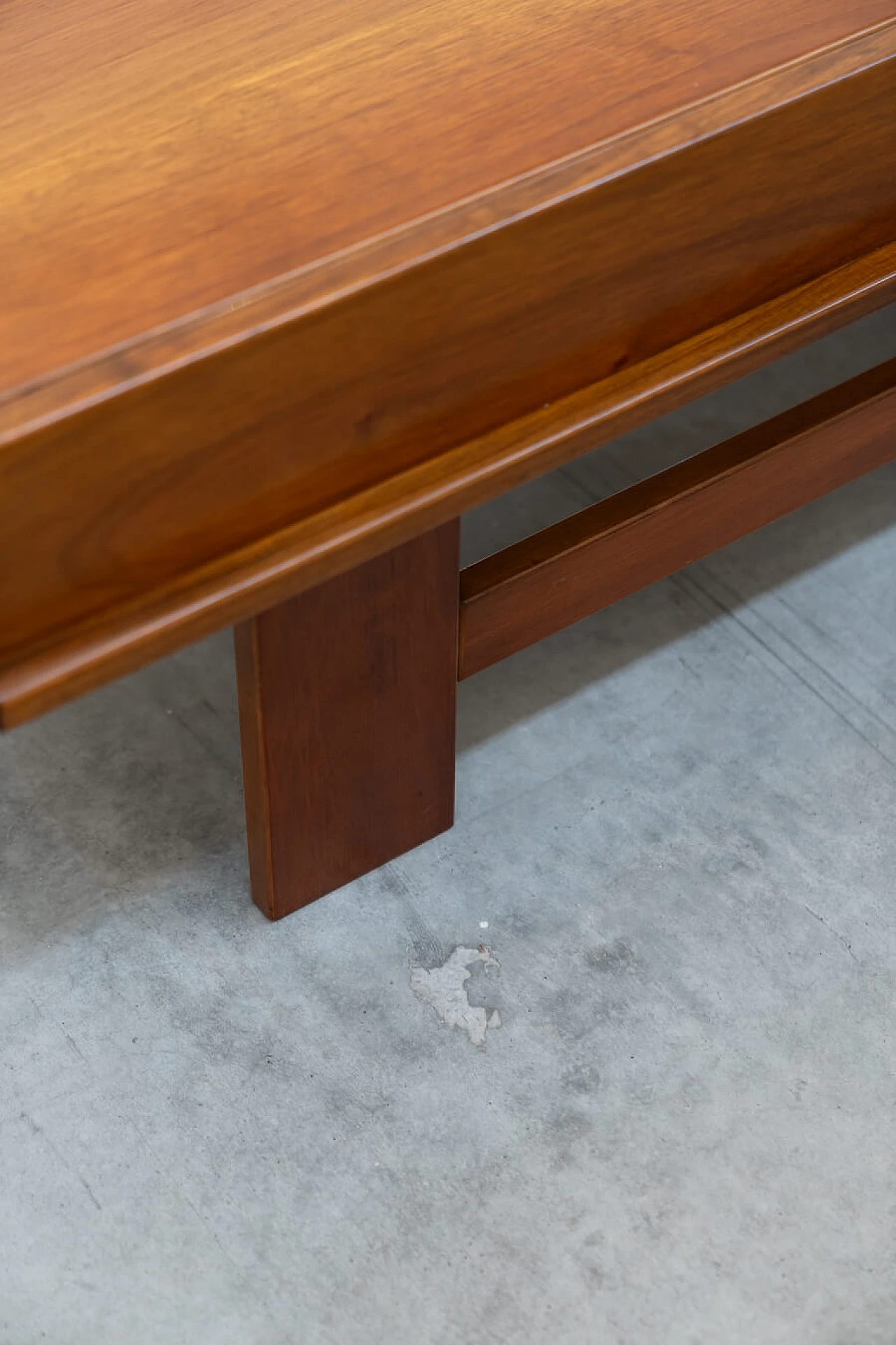 Walnut coffee table with compartment by Giovanni Michelucci, 1970s 17