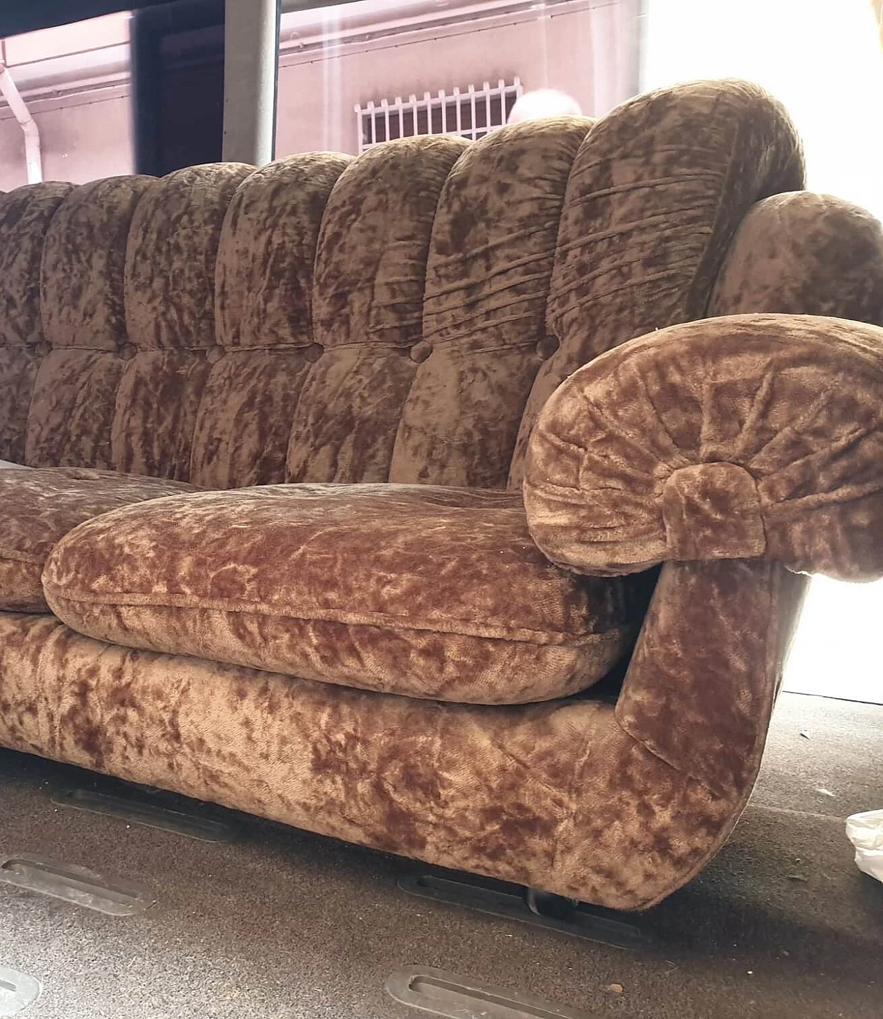 Three-seater sofa with 2 Alcantara armchairs 1