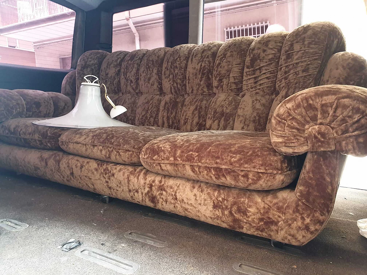 Three-seater sofa with 2 Alcantara armchairs 3