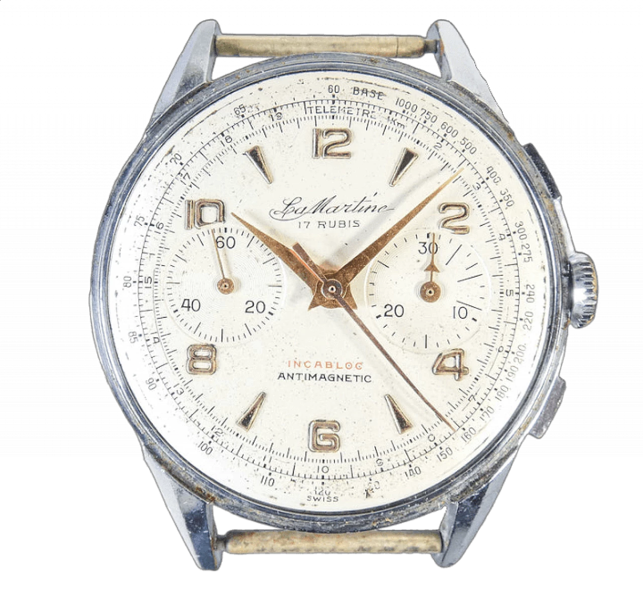 La Martine Landeron 248 wrist chronograph watch, 1960s 11