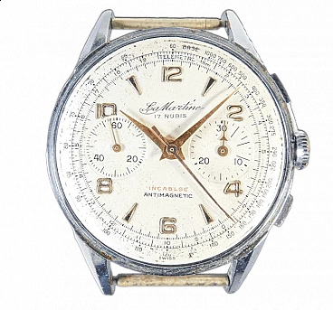 La Martine Landeron 248 wrist chronograph watch, 1960s