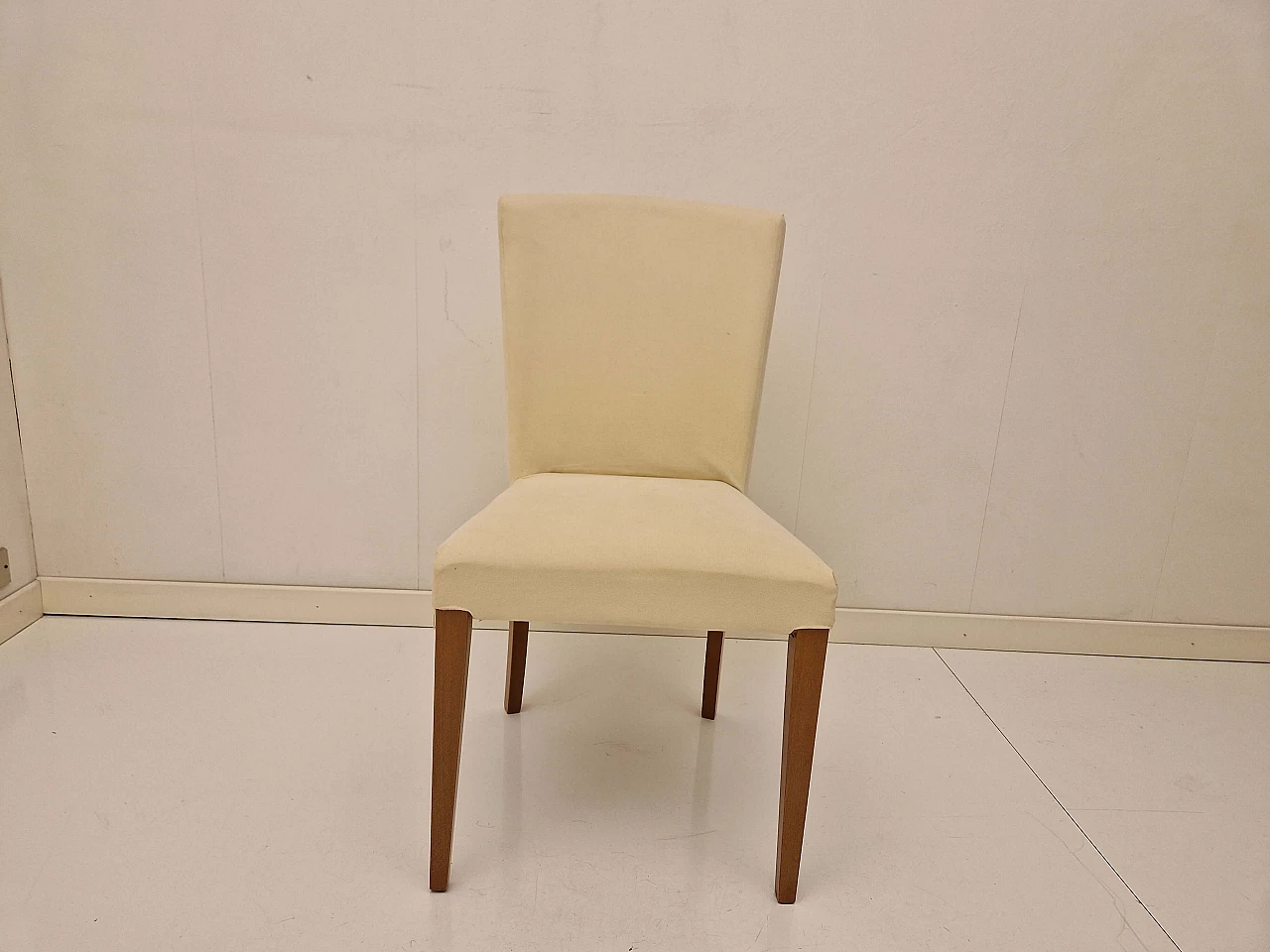 Solid walnut and fabric chair by Calligaris, 2000s 1