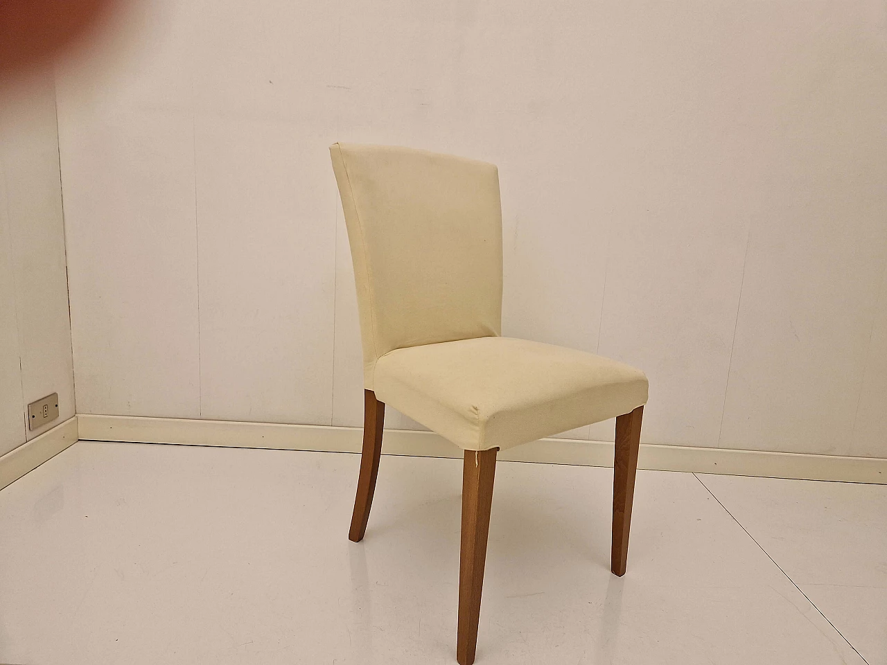 Solid walnut and fabric chair by Calligaris, 2000s 2