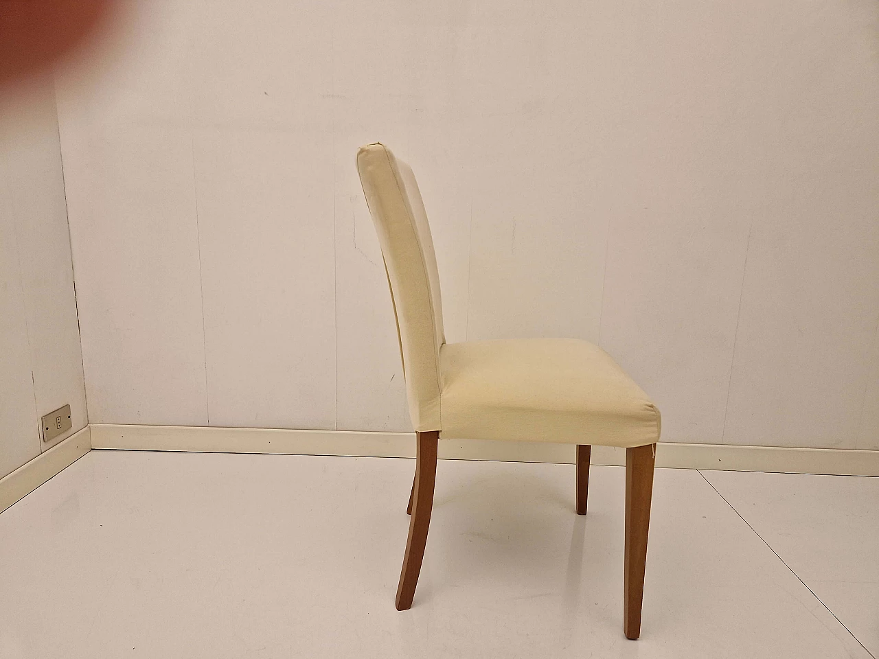 Solid walnut and fabric chair by Calligaris, 2000s 3