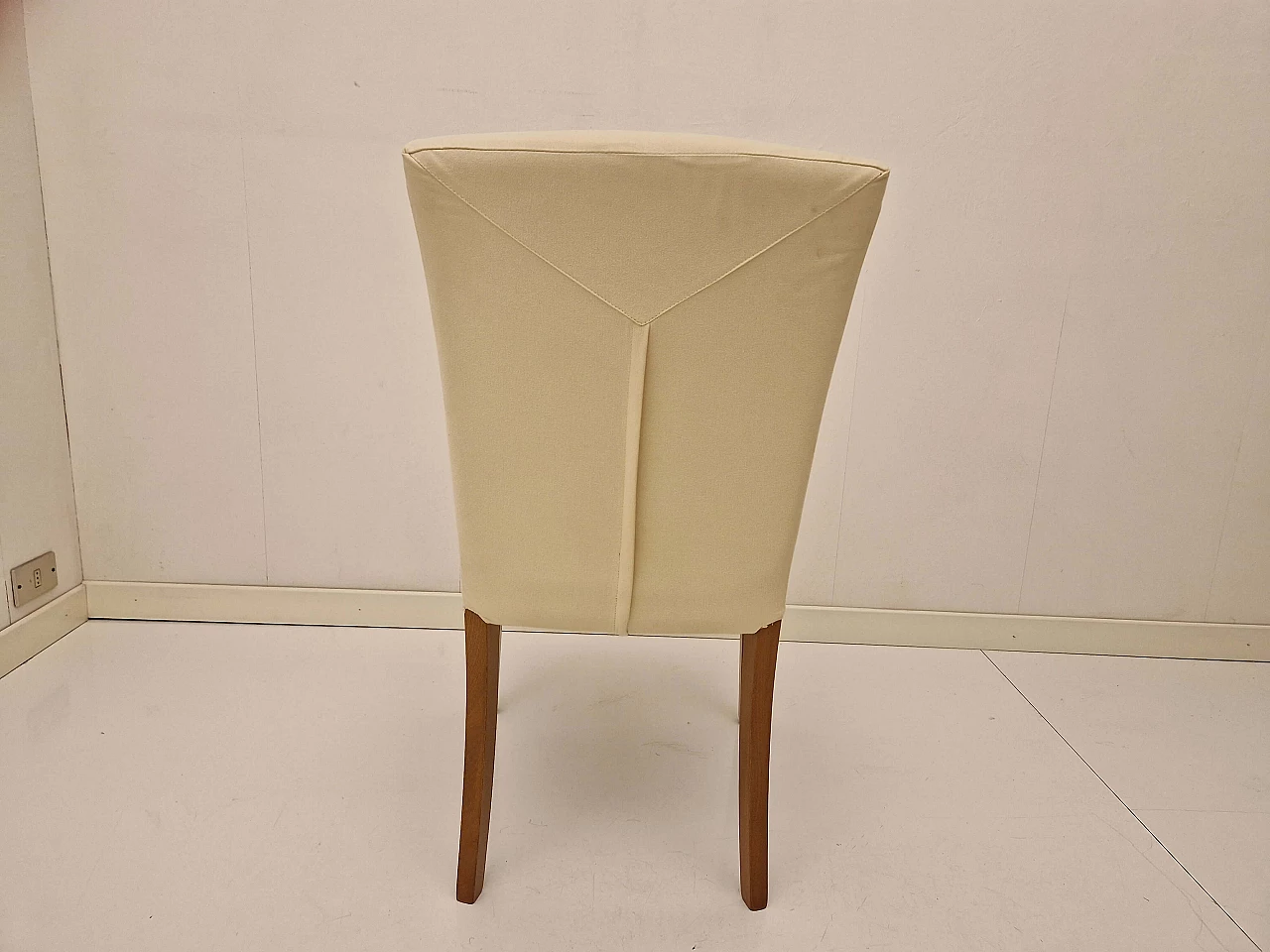 Solid walnut and fabric chair by Calligaris, 2000s 5