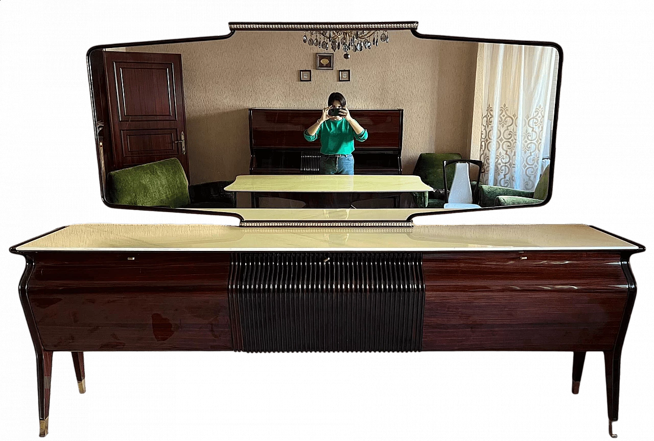 Buffet with mirror in the style of Osvaldo Borsani, 1950s 6