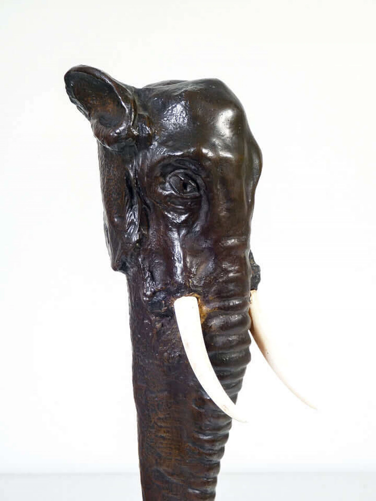 Bronze elephant-head vase by Louis Loiseau-Rousseau, early 20th century 8