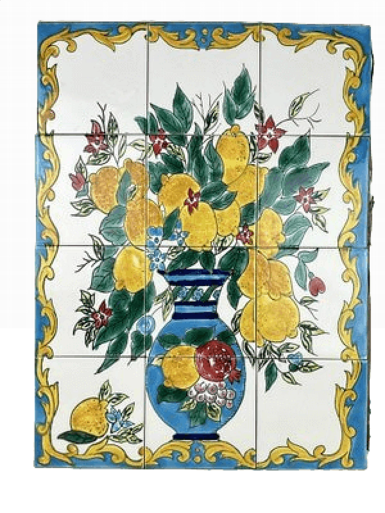 Hand-decorated ceramic panel, 1980s 8