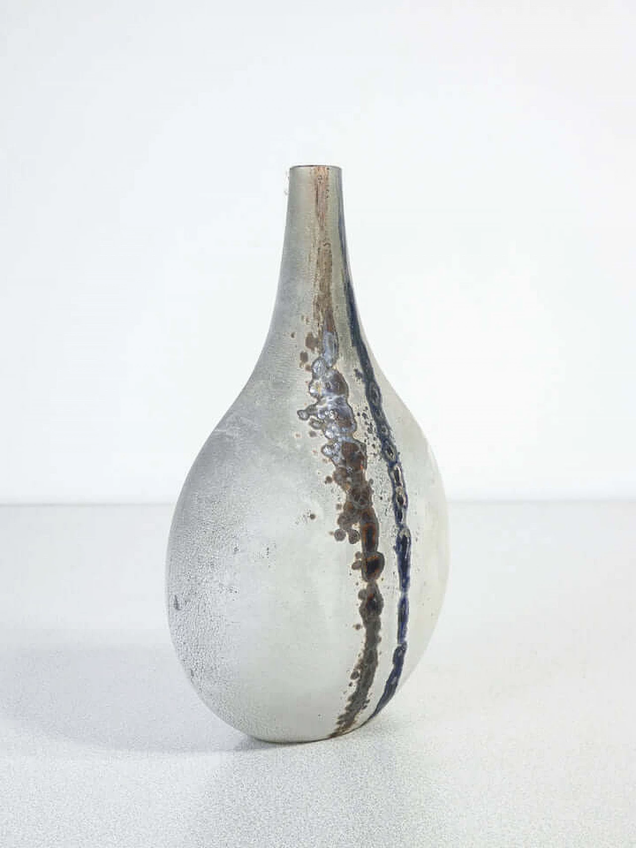 Blown sonoro glass Scavo vase by Alfredo Barbini, 1970s 4