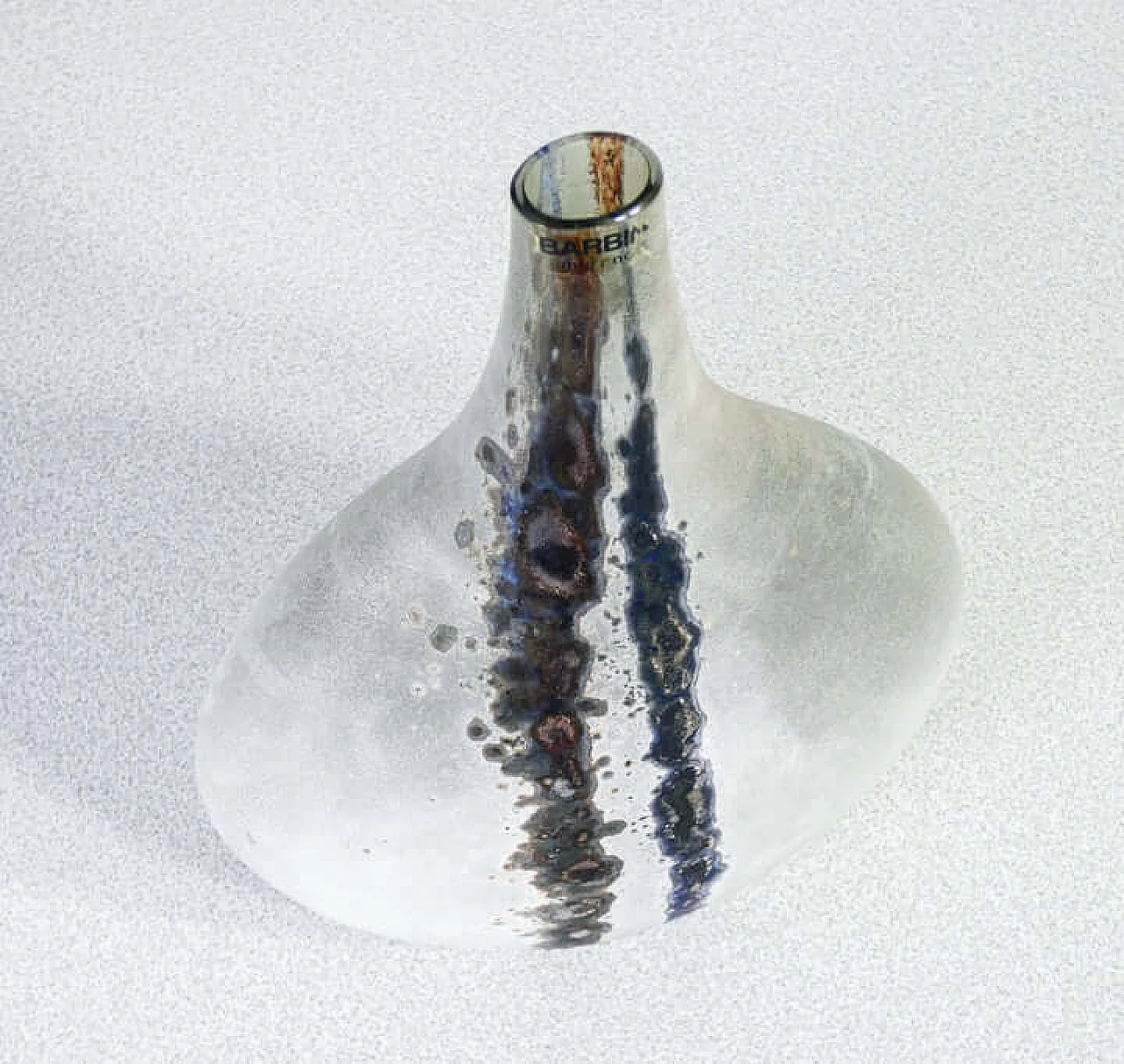 Blown sonoro glass Scavo vase by Alfredo Barbini, 1970s 9