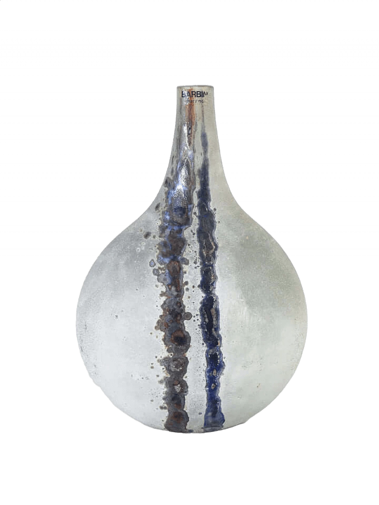 Blown sonoro glass Scavo vase by Alfredo Barbini, 1970s 12