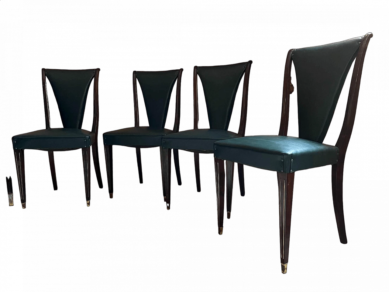 4 Dining chairs in the style of Paolo Buffa, 1950s 8