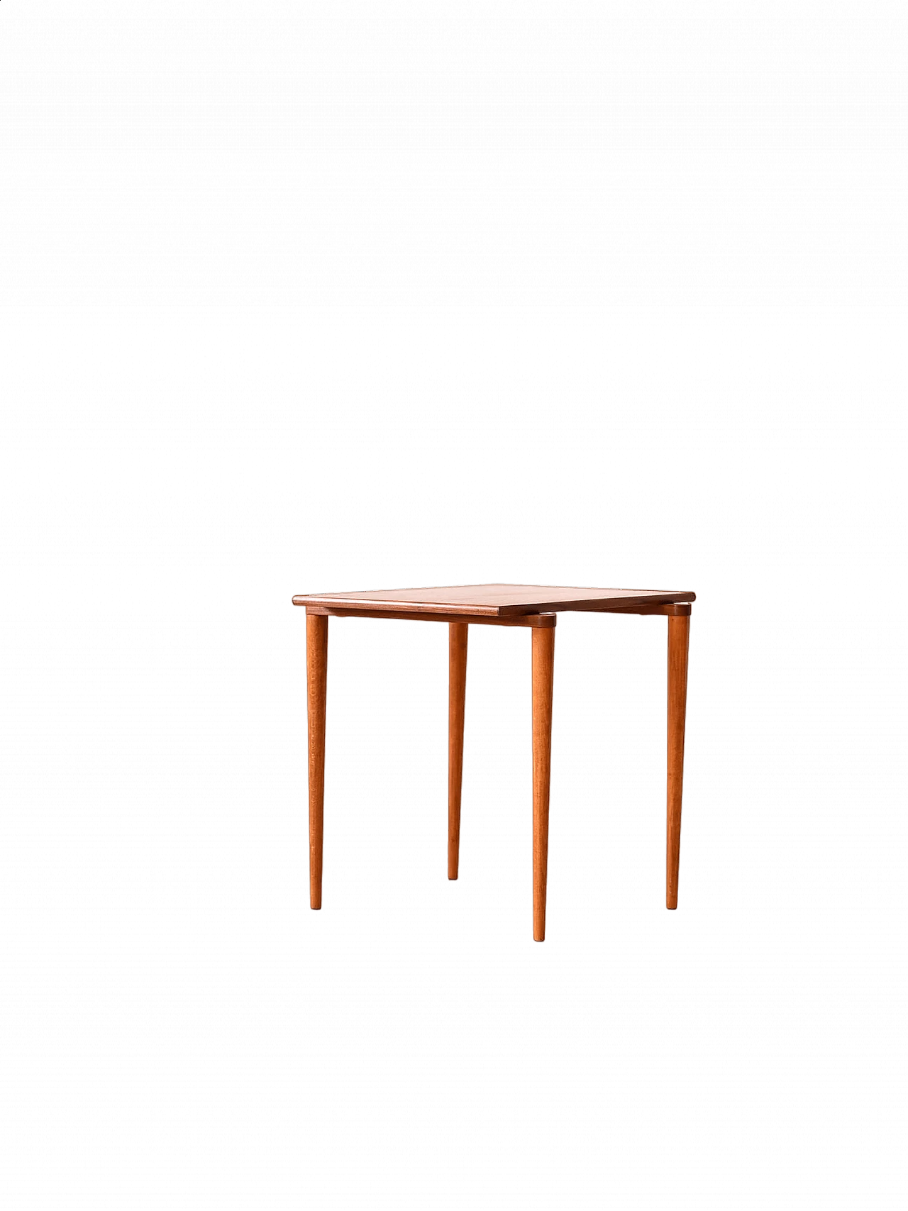 Tavolino danese in teak con gambe coniche, anni '60 9