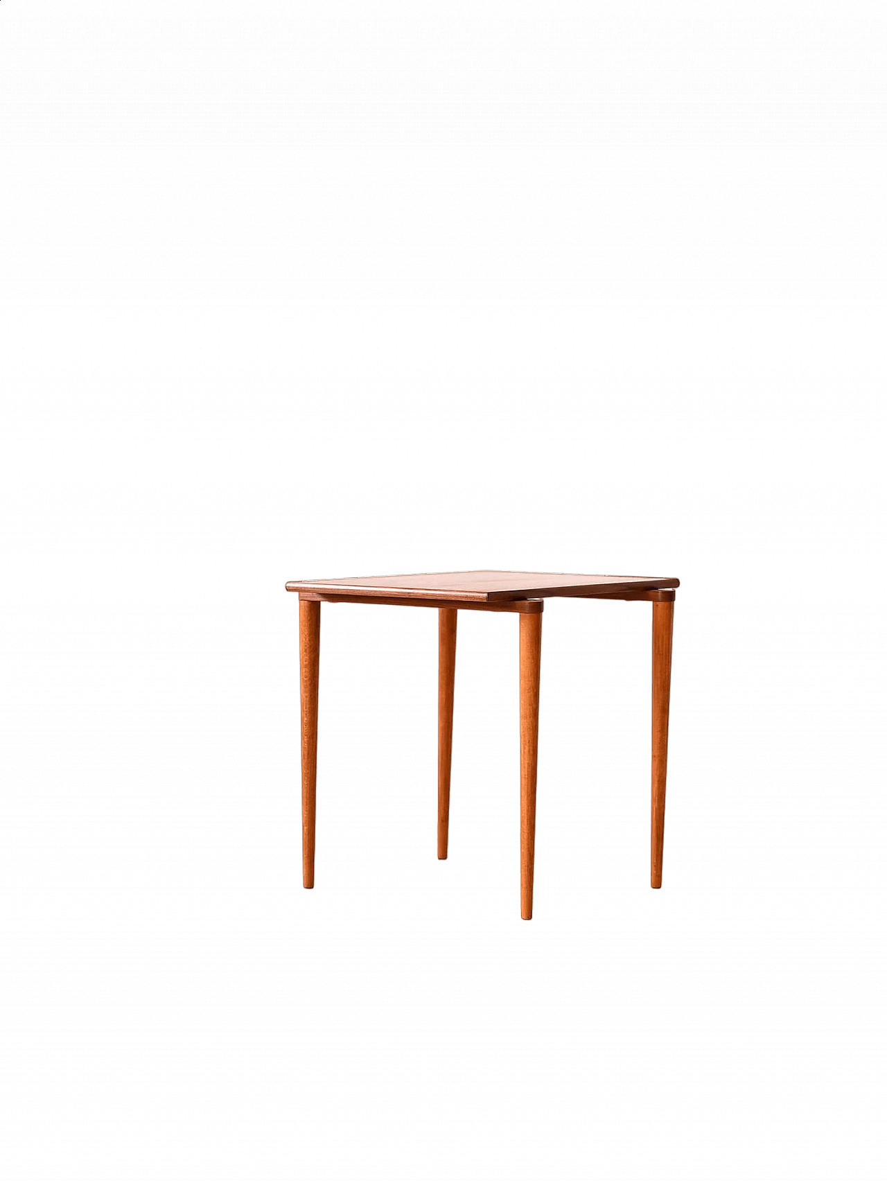 Danish teak coffee table with conical legs, 1960s 9