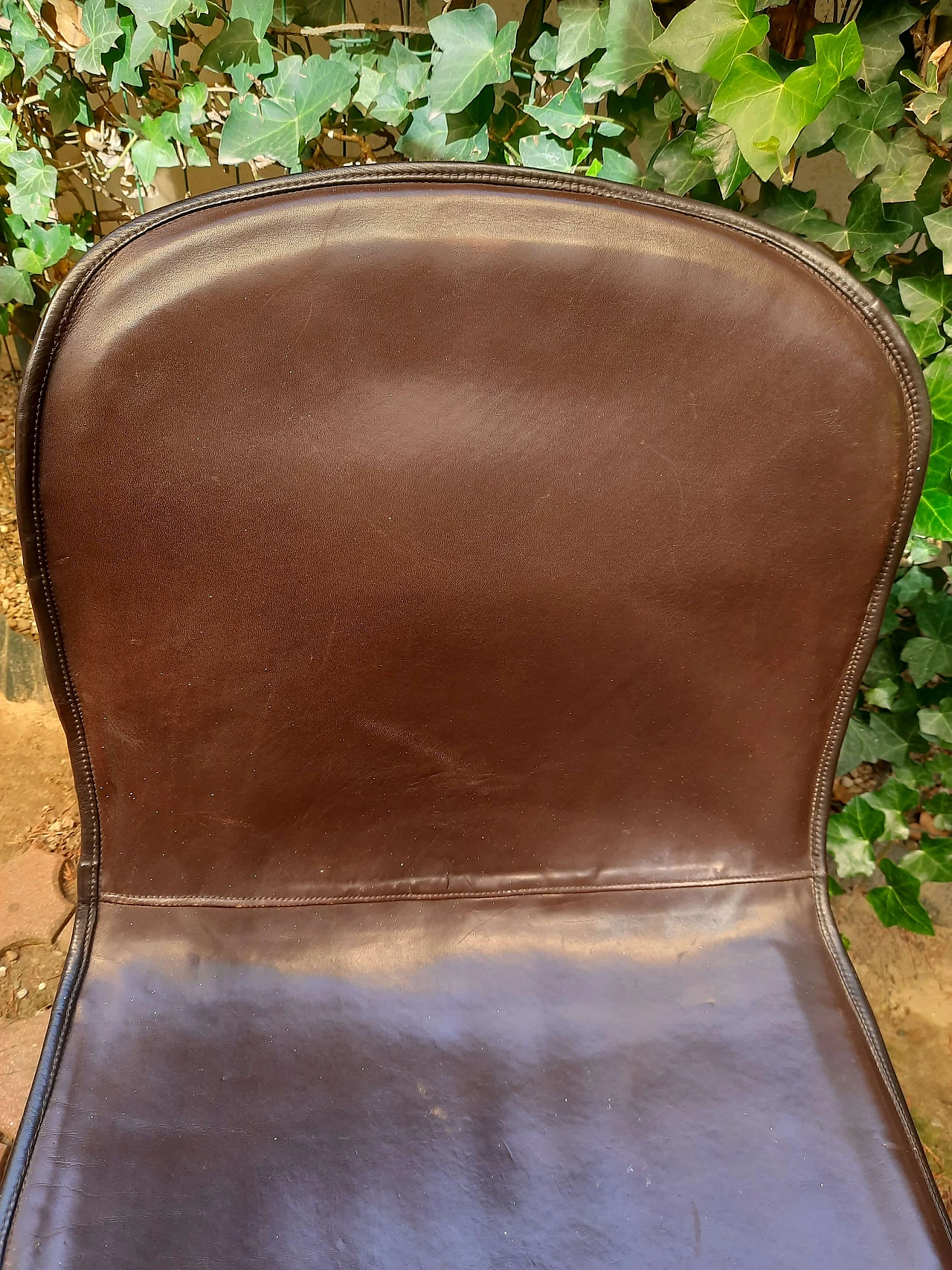 Coppia di sedie con struttura cromata rivestita in pelle di Gastone Rinaldi, anni '60 7