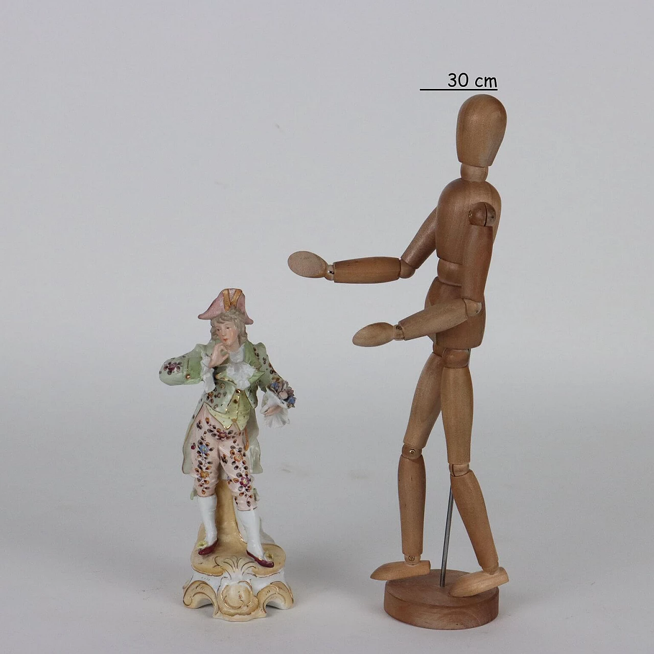 Biscuit porcelain gallant cicisbeo sculpture, late 19th century 2