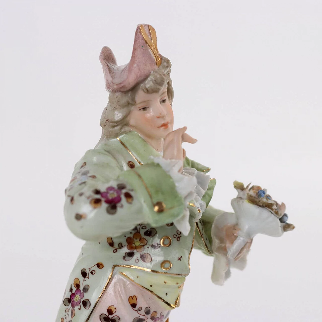 Biscuit porcelain gallant cicisbeo sculpture, late 19th century 5