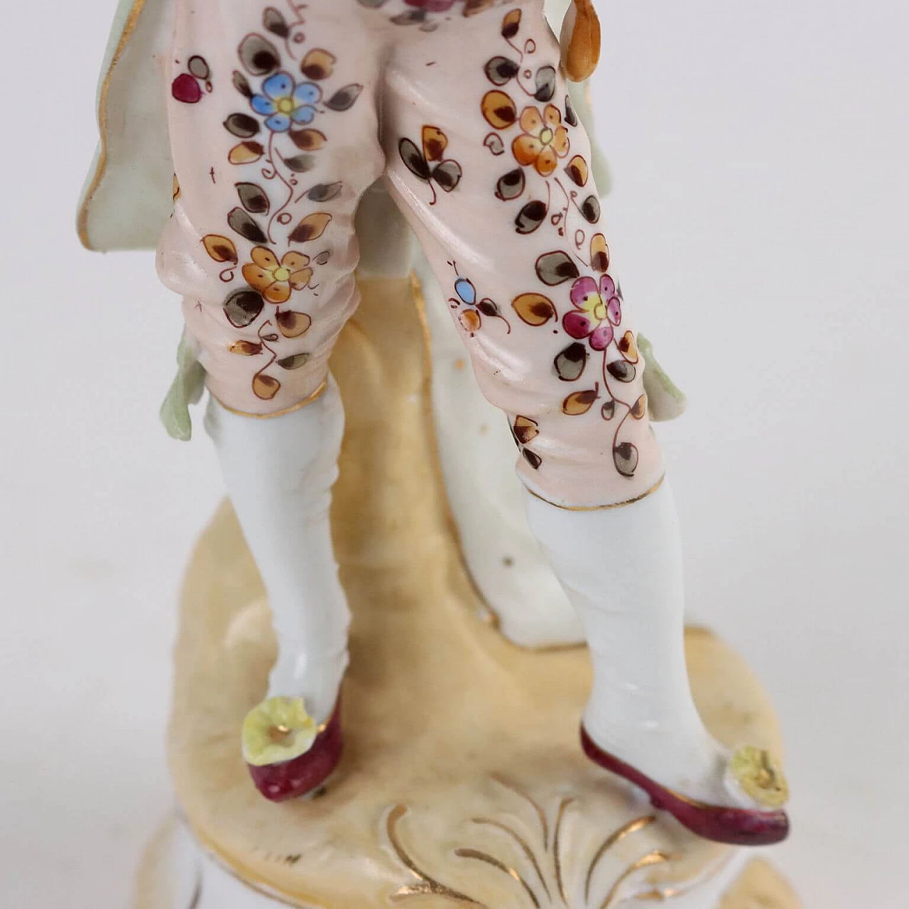 Biscuit porcelain gallant cicisbeo sculpture, late 19th century 6