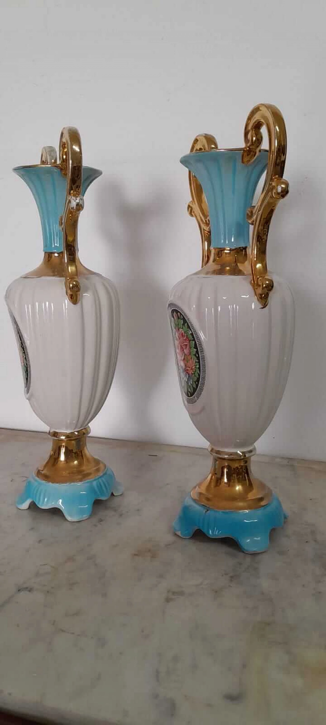 Pair of porcelain vases, 1950s 2